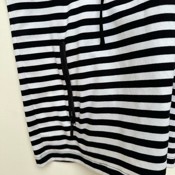 Lafayette 148 New York Striped Hooded Zip Top – Size M - Picture 4 of 6